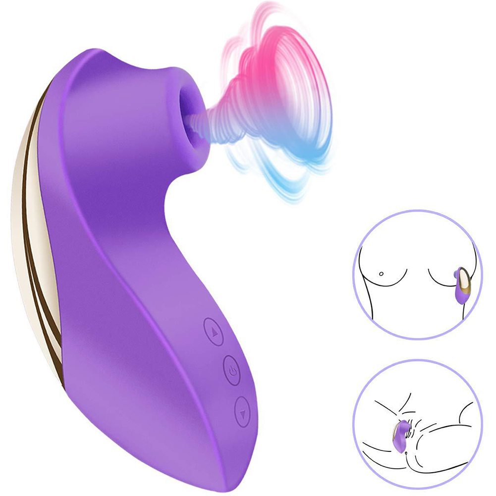 Female Sucking Vibrator Masturbator Massager. Color purple